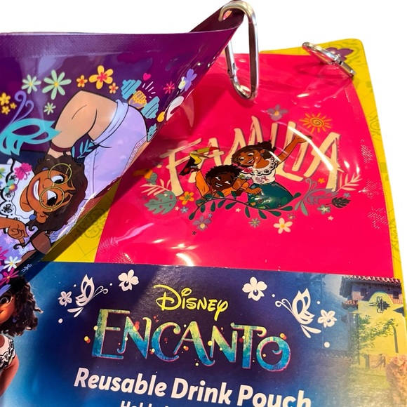 Reusable Drink Pouch/ Flask, Disney's Encanto 2pk, New - Picture 2 of 3